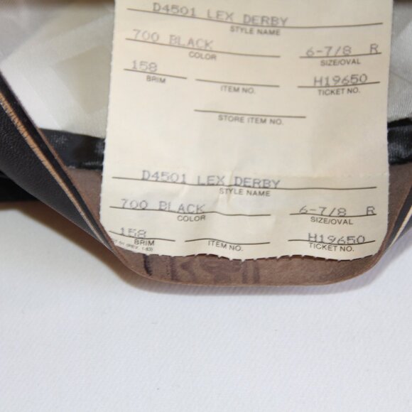 Stetson Sovereign Equestrian Black Derby Size 6 7/8. High Quality main image 8